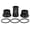 Black, variant on Riousery BB91/BB92 Bicycle Bottom Bracket Press-Fit Hollow Chain Wheel Ceramic Bearings, Red (Inner Diameter 24mm / 0.94 inches)