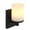 Black, variant on Pathson 1-Light Vintage Wall Sconce,Cylinder White Milk Glass Shade Wall Light Fitting for Bathroom Vanity Mirror Kitchen Living Room