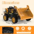 thumbnail image 4 of TOKTOO 24V Ride on Dump Truck, Kids Ride on Toys with EVA Tires, Electric Dump Bed, Remote Control, Bluetooth, Yellow Ride on Cars for Age 3-6 Years, 4 of 8