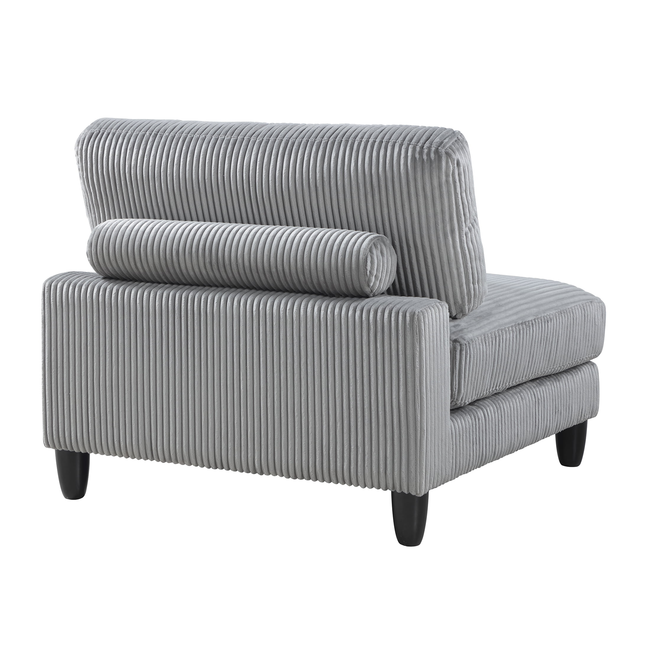 OakvillePark Caden Corduroy Armless Chair, Gray