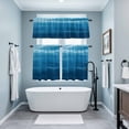 thumbnail image 4 of Blue Sea Kitchen Curtains Valances and Tiers Set of 3 Abstract Natural Undersea Gradient Ocean Tier Curtains and Valance with Rod Pocket for Small Windows, 27.5"x24", 4 of 9