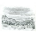 thumbnail image 2 of Shefranov, Olga 14x11 White Modern Wood Framed Museum Art Print Titled - Black and White Landscape, 2 of 4