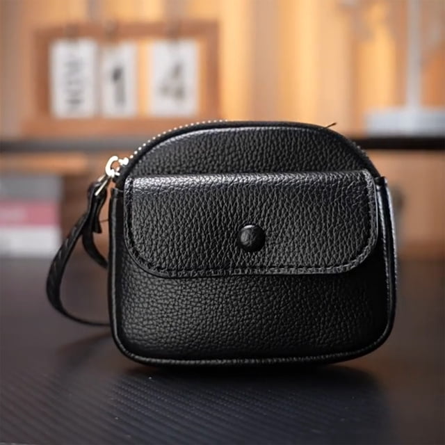 Mini Zipper Coin Purse, Portable Leather Change Bag, Foldable Credit Card Holder, for Women Party, Compact Daily Carry, Secure Closure, Fashion Accessory, Travel Essential Hzhnb Check it out