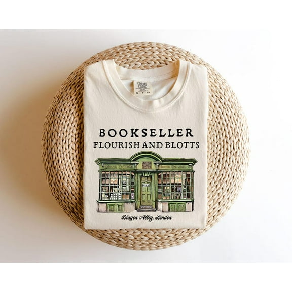 Flourish Blotts T-shirt, Wizard House Shirt, Magical Castle Shirt, Wizard School Shirt, Booker Nerd Fandom Gift TH100643