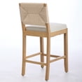 thumbnail image 5 of MIKIBAMA Counter Height Bar Stools Set of 4, Rattan Back, Linen Seat, 5 of 11