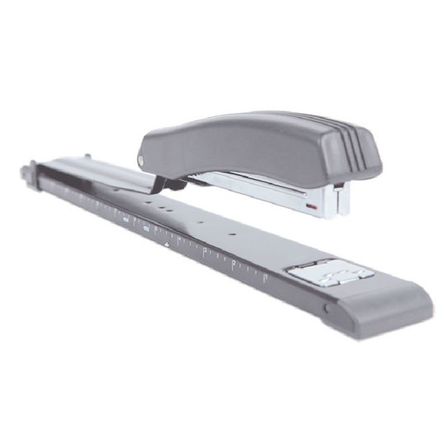 Grapadora de mano de brazo largo de Metal de gran capacidad de escritorio con Vernier para oficina y escuela