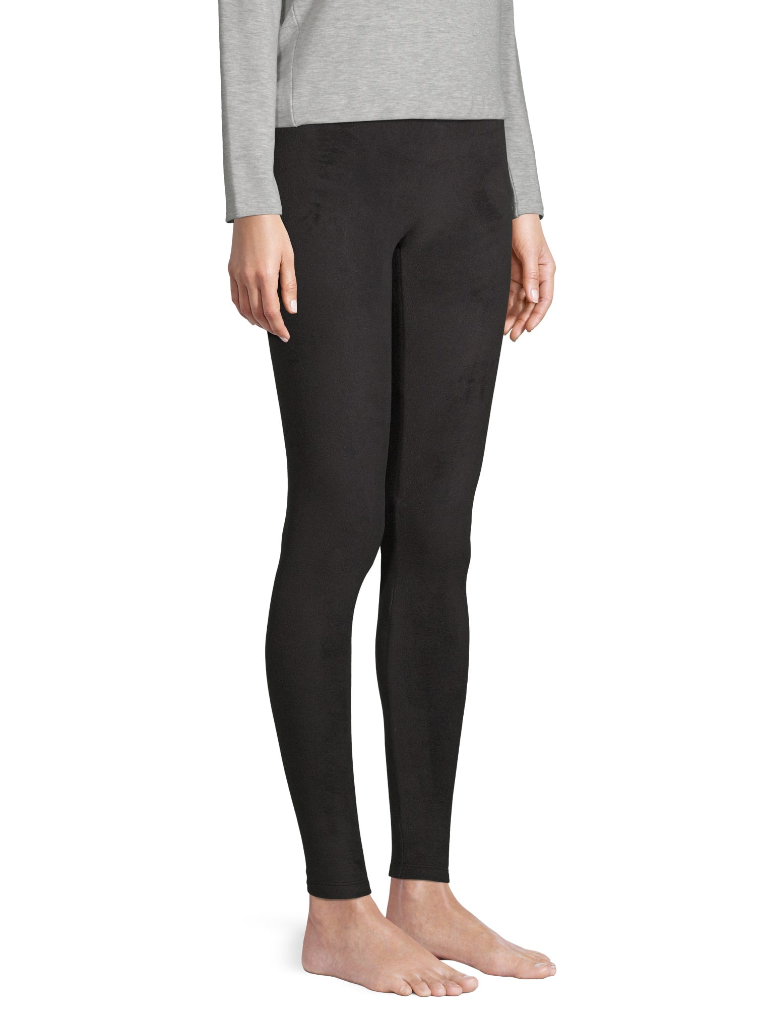 ClimateRight by Cuddl Duds Women's Stretch Fleece Base Layer Natural Rise  Thermal Leggings 