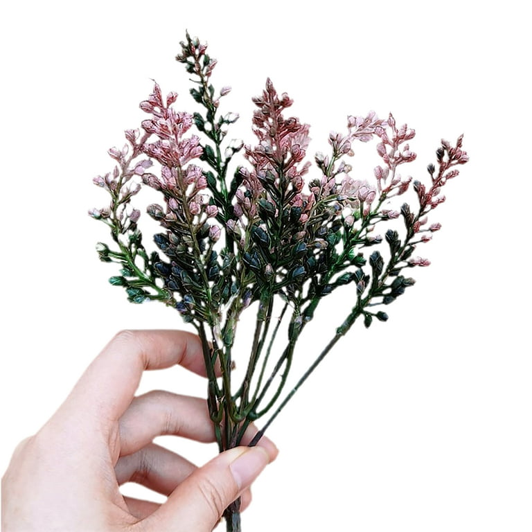 Farfi Artificial Lavender Flower Leaves Bouquet Home Wedding