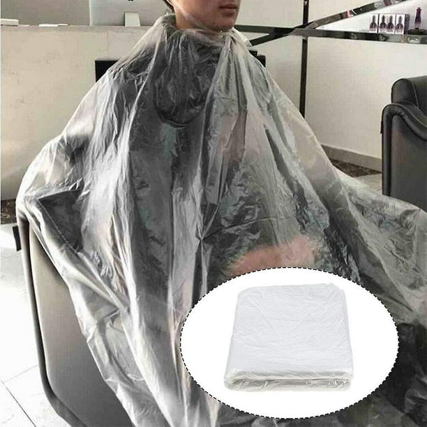 100 Pack Disposable Waterproof Barber Capes Transparent Walmart