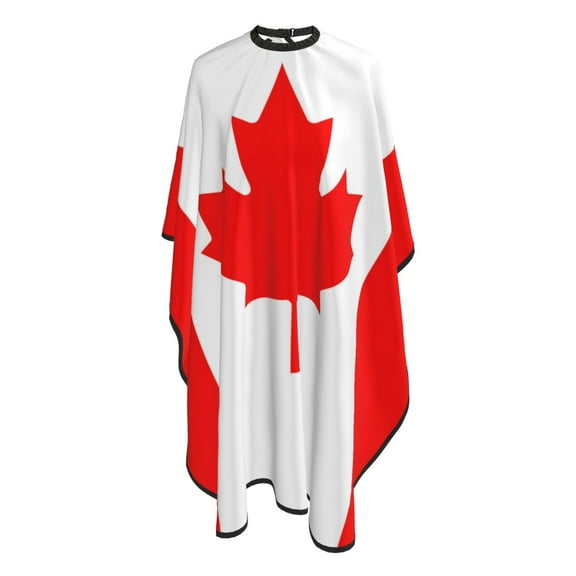 Canadian Flag (2) Salon Barber Cape - Professional Hairdressing Waterproof Hair Cutting Cape With Adjustable Snap Closure-Haircut Apron For Hair Stylist And Home Use-55''X66''