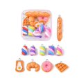 thumbnail image 1 of 20Pcs Resin & Handmade Polymer Clay Pendants with Platinum Tone Iron Loops Imitation Mixed Color 17~49x9~21.5x4.2~10mm Hole: 2~3mm, 1 of 5