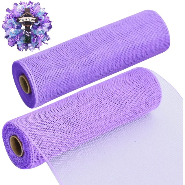 TONIFUL 2 rollos de cinta de malla decorativa naranja de 10.0 in, malla de tela para suministros de corona de malla, corona de puerta delantera, manualidades, decoración de árbol, Navidad, Año Nuevo,