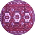 thumbnail image 1 of Ahgly Company Indoor Round Persian Purple Traditional Area Rugs, 3' Round, 1 of 4
