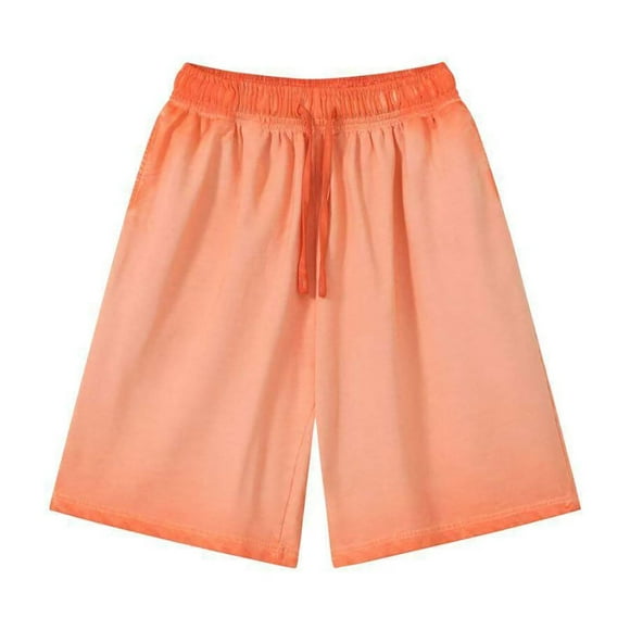 Cheap Mens Shorts, Mens Gym Wear Big and Tall Gym Shorts Men Exercising Shorts Sleeping Shorts Men Exercise Shorts Men Running Shorts, Orange, 4XL