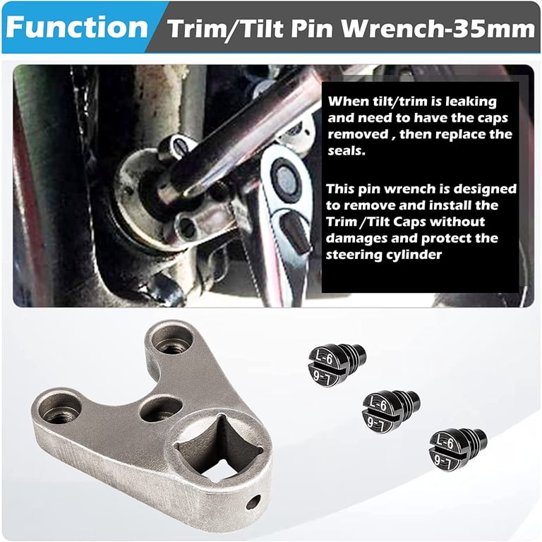 Trim/Tilt Pin Wrench MT0009-35mm x 6mm with L-6 pins | Ubuy