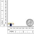 thumbnail image 6 of Gem Stone King 14K Two Tone Gold Blue Created Sapphire and Lab Grown Diamond Engagement Ring for Women | 3.58 Cttw | Octagon 9X7MM | Gemstone September Birthstone | Size 5, 6 of 6