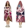thumbnail image 3 of Hazbin Hotel Hooded Blanket Poncho Wearable Blanket Hoodie Cozy Soft Warm Flannel Fleece Throw Blanket for Women Men Boys Girls, 3 of 7