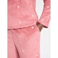 thumbnail image 4 of Joyspun Women's Plush Long Sleeve Top and Pants Pajama Set, 2-Piece, Size XS-3X, 4 of 5