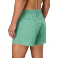 thumbnail image 6 of Mens Cotton Linen Swim Trunks with Mesh Lining Athletic Casual Swim Shorts Summer Beach Vacation Swimwear Bathing Suits, 6 of 6