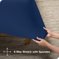 thumbnail image 2 of Bare Home Ultra-Soft Stretchy Sheet Set - Premium 1800 Collection - Deep Pockets - 3 Piece - Twin, Dark Blue, 2 of 8