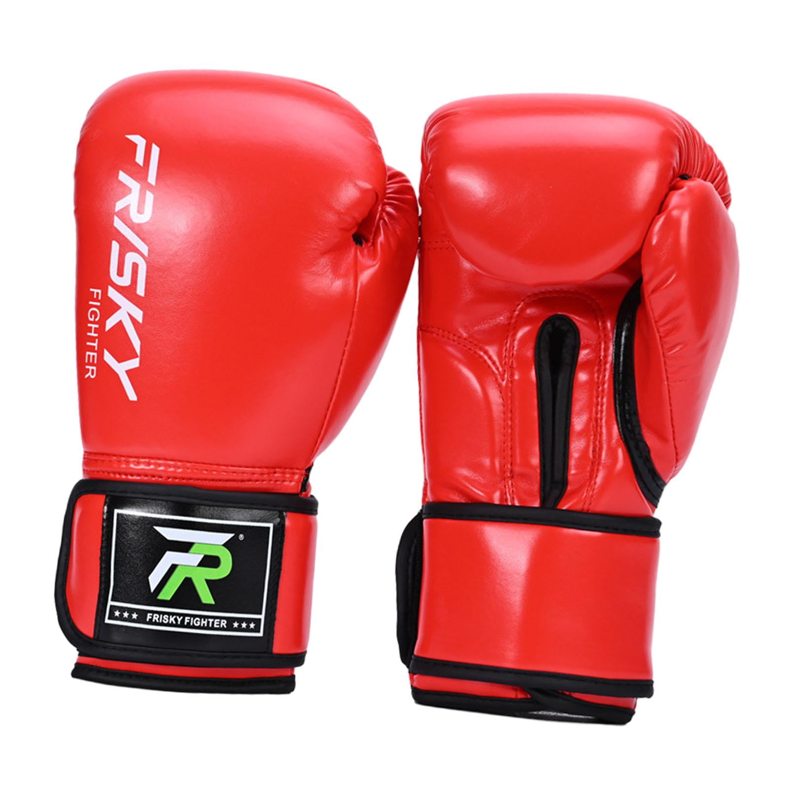 funtasica Boxing Gloves Boxing Equipment Kickboxing Gloves Punching Gloves Sparring Gloves for Sparring Karate Sanda, Workout Taekwondo red 10OZ