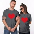 thumbnail image 3 of Fesfesfes Men Couples Lover Matching Tshirt Valentine's Day Short Sleeve Love Letter Print T Shirts Tops On Sale, 3 of 8