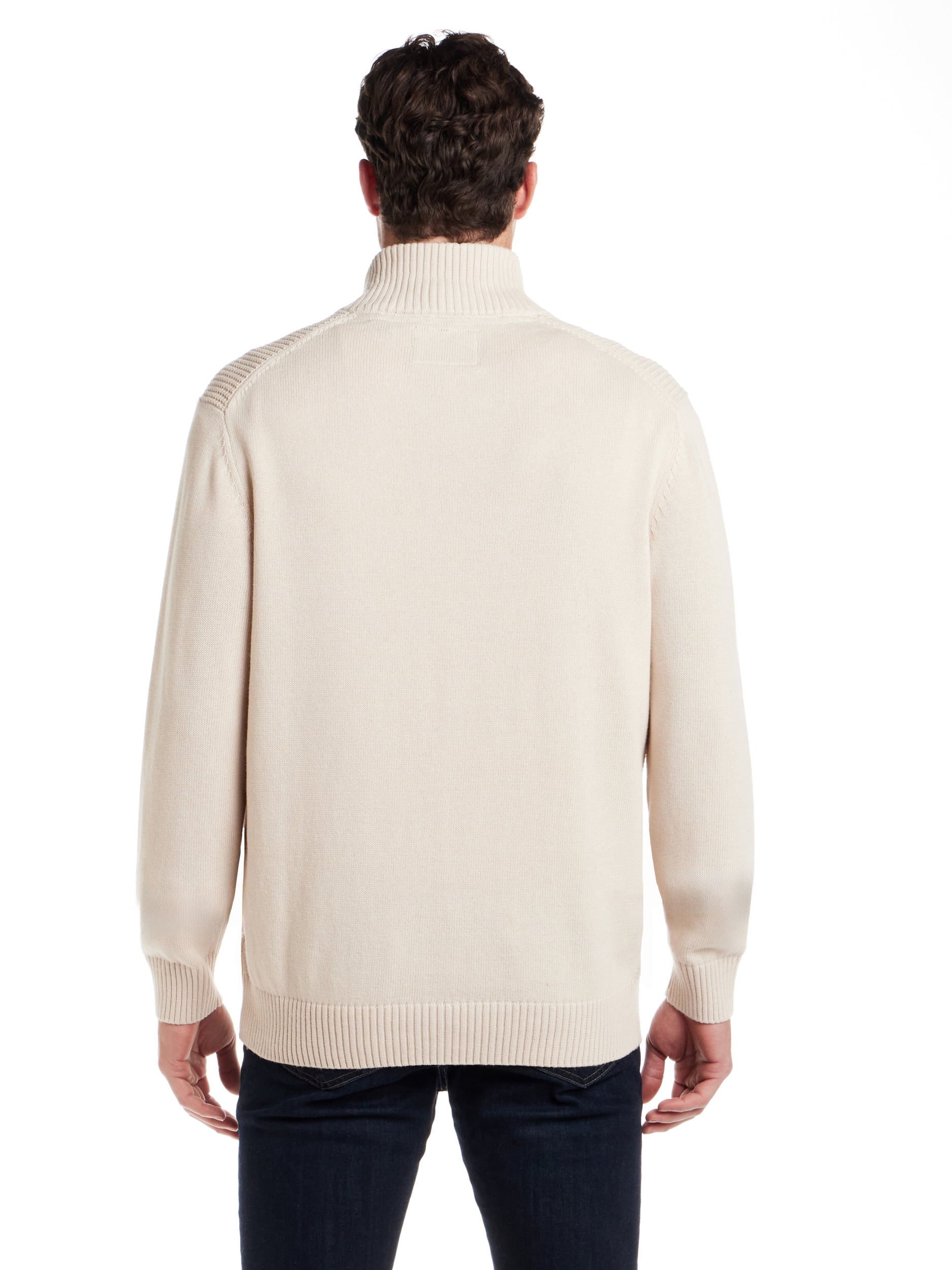 Frontier Threads Men's Quarter-Zip Cotton Sweater