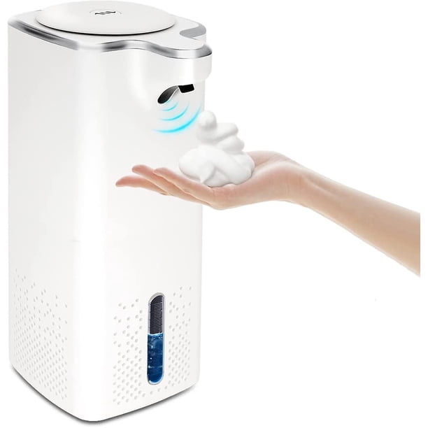 Dispensador de jabón automático de 1000 ml, dispensador de jabón montado en la pared con sensor infrarrojo sin contacto, dispensador de jabón recargable por USB para baño de cocina