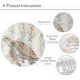 thumbnail image 3 of Sea Turtle Shower Curtain 72Wx72H Inch Nautical Coastal Starfish Seashell Coral Vintage Retro Ocean Undersea Sealife Beach with 12 Plastic Hooks Fabric Waterproof Toilet Accessories Decor, 3 of 5