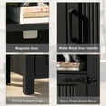 thumbnail image 3 of Joaxswe Nightstands with Storage Shelf, Farmhouse End Tables with Charging Station, Bedside Tables for Bedroom, Black, 3 of 7