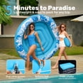 thumbnail image 6 of SLOOSH Inflatable Tanning Pool Lounger Float for Adults, 72" x 65" Large Suntan Tub Pool Floats Tanning Bed Blow up Pool Raft Lounge Floatie for Lake, Outdoor, Backyard, Swimming Pool, 6 of 9