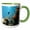 Green/White, variant on 3drose, Colorful Fish Among the Coral, 11oz Two-tone Yellow Mug
