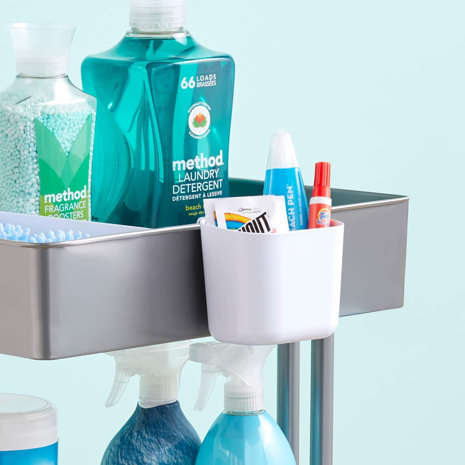 Simply Tidy Cart Bins - White Plastic Storage Containers for Craft Supplies, Pens & Tools, Compatible with Lexington, Hudson & Gramercy Carts, 24 Total Bins, 12 Pack