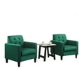 thumbnail image 2 of Miekor Furniture Hale Green Velvet Armchairs and End Table Living Room Set B5A4414, 2 of 5