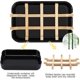 thumbnail image 3 of Bamboo Wooden Soap Dishes for Bathroom Bar Soap Holder Shower Soap Holder Sink Deck Bathtub Shower Tray (Two Pieces Black), 3 of 4