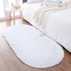 thumbnail image 1 of Alfombra Noahas, 61 x 152 cm, ovalada, blanca, antideslizante y suave, 1 of 7
