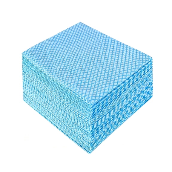 ZHss Disposable kitchen dishcloth, reusable absorbent cleaning towel and wet wipes, 13.78 x 15.75 inches, blue, 50 pieces per pack, for home cleaning