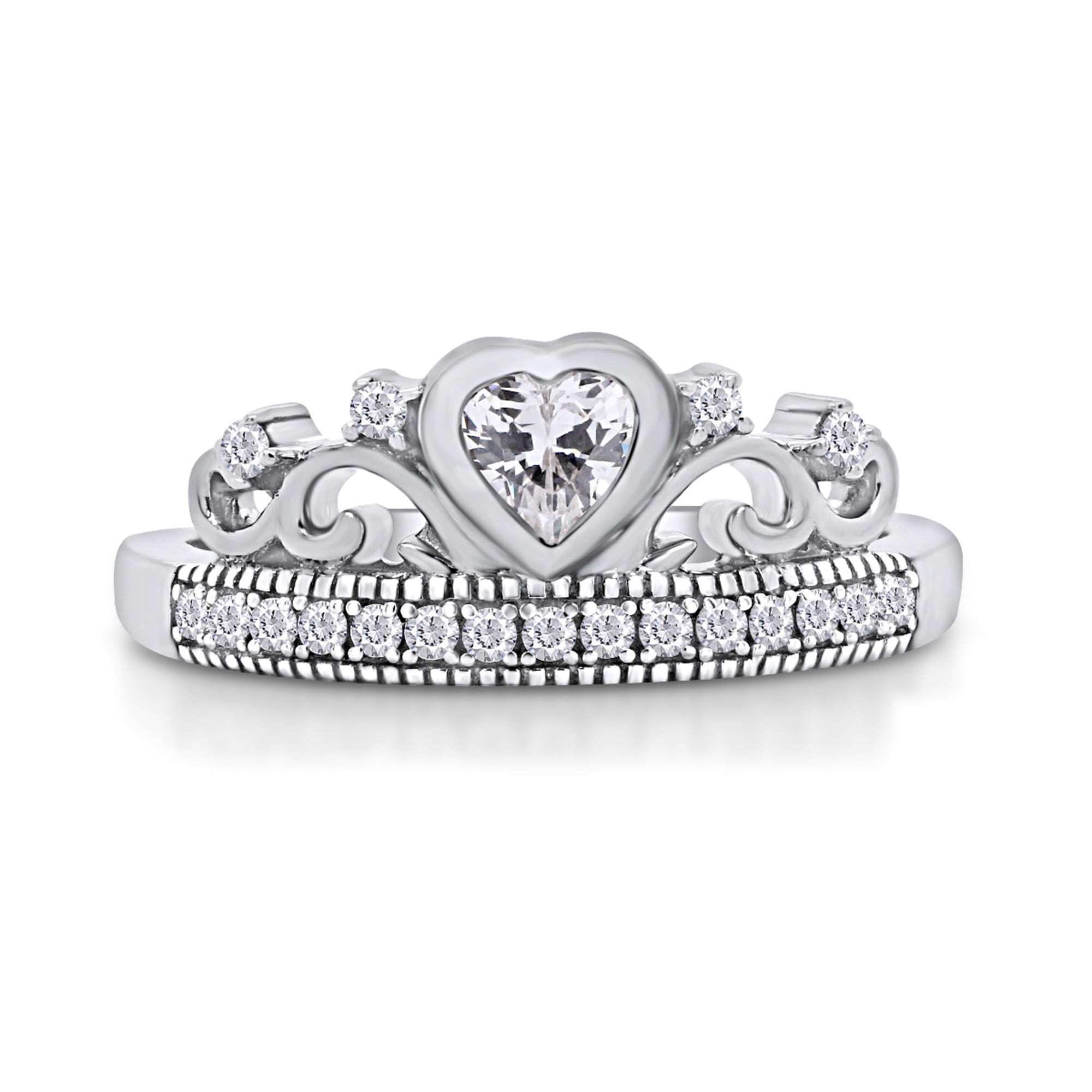 AFFY Simulated Aquamarine Men's Ring – 14K White Gold Plated Sterling Silver Birthstone Ring Size 13 - View #11