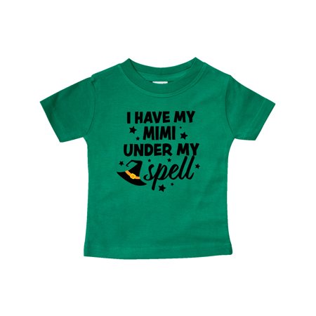 

Inktastic I Have My Mimi Under My Spell with Cute Witch Hat Gift Baby Boy or Baby Girl T-Shirt