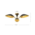 thumbnail image 4 of SF550332WHAG-Alora Lighting-Oscar - 3 Light Semi-Flush Mount-7 Inches Tall and 31.75 Inches Wide-Aged Gold/White Finish, 4 of 7