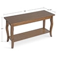 thumbnail image 2 of Kate and Laurel Lillian Transitional Bench, 36" x 14.5" x 20", Rustic Brown, Wood Bench with Shelf for Storage and Display, 2 of 7
