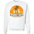 thumbnail image 2 of Inktastic San Diego California Retro Sunset Adult Sweatshirt, 2 of 4