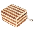 thumbnail image 1 of Caja de música de madera estilo retro manivela portátil tamaño de la palma fácil operación caja de música vintage para el hogar coche oficina, 1 of 14