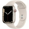 Restored Apple Watch Series 7 GPS + Cellular, 45mm Starlight Aluminum Case with Starlight Sport Band - Regular (Refurbished)