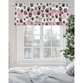 thumbnail image 5 of Dog Paw Valances for Windows Pink Wood Grain Farmhouse Vintage Board Valance Rod Pocket Light Filtering Short Window Treatments Curtains for Kitchen Bathroom Living Room Bedroom, 60 x 18 Inch, 5 of 7