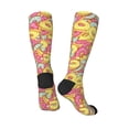 thumbnail image 4 of Fotbe Donut and Blue print Women's Men's Novelty Crew Socks Cotton Socks Knee High Socks for Walking,Running,Nurses,Pregnancy, 4 of 9