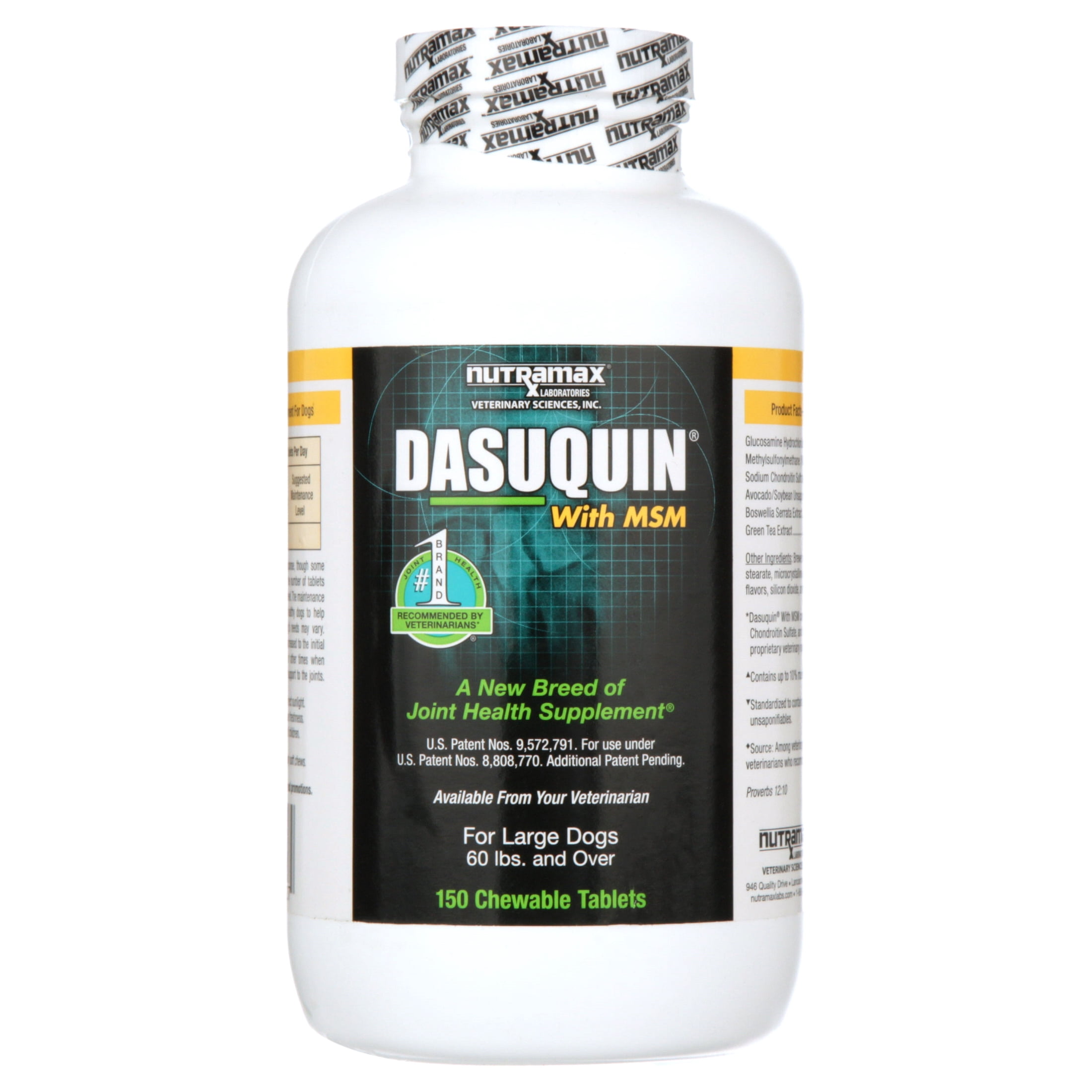 Nutramax Dasuquin With Msm Joint Health Supplement For Large Dogs 150 Chewable Tablets Walmart Com