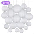 thumbnail image 3 of 30pcs/Lot 4''-12'' Mix Size Chinese Paper Ball Lampion Hanging White Wedding Decoration Paper Lanterns Lampshade Party Decor, 3 of 5
