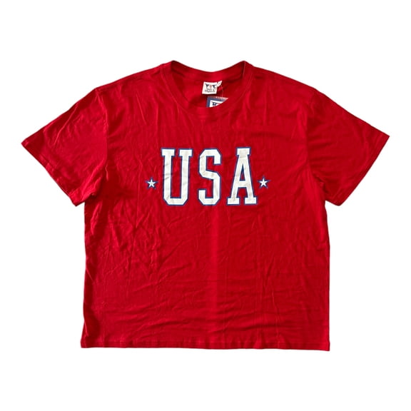 Spirit Of America Women's PatrioticAmericana Short Sleeve Graphic T-Shirt (Red, S)