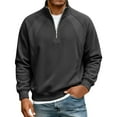 thumbnail image 3 of Quarter Zip Pullover Men 2026 Fall Winter Casual Long Sleeve Plain Collared Sweatshirts Mens Pullover Top, 3 of 5